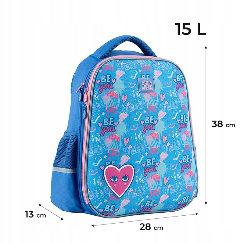 SCHOOL BACKPACK FOR GIRLS BLUE PATTERNS GoPack Brand GoPack