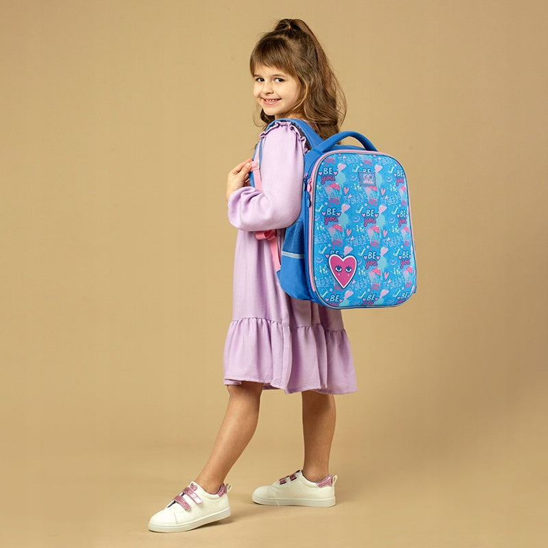 SCHOOL BACKPACK FOR GIRLS BLUE PATTERNS GoPack EAN (GTIN) 4063276113948