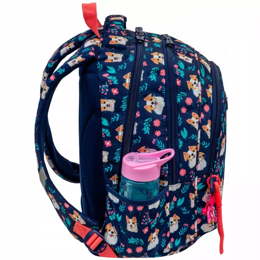 SCHOOL BACKPACK FOR GIRLS DOG WITH DOG CORGI Brand AstraBag