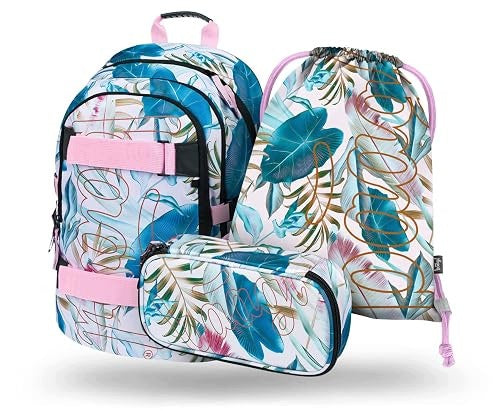 SCHOOL BACKPACK FOR GIRLS ERGONOMIC SET OF 3 PARTS SATCHEL Brand no brand