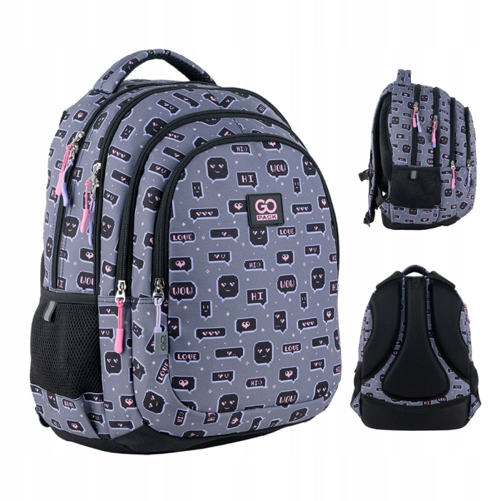 SCHOOL BACKPACK FOR GIRLS GREY GoPack