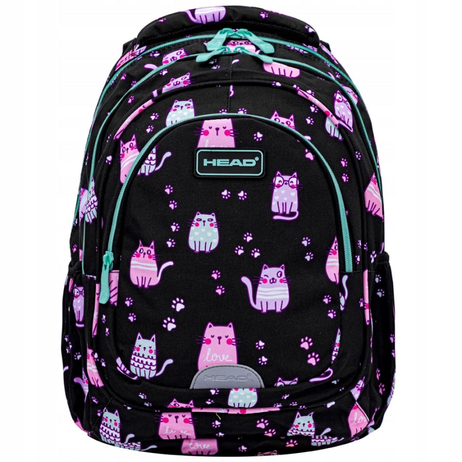 SCHOOL BACKPACK FOR GIRLS HEAD Class 1 3 CAT KITTENS Manufacturer code 502024045