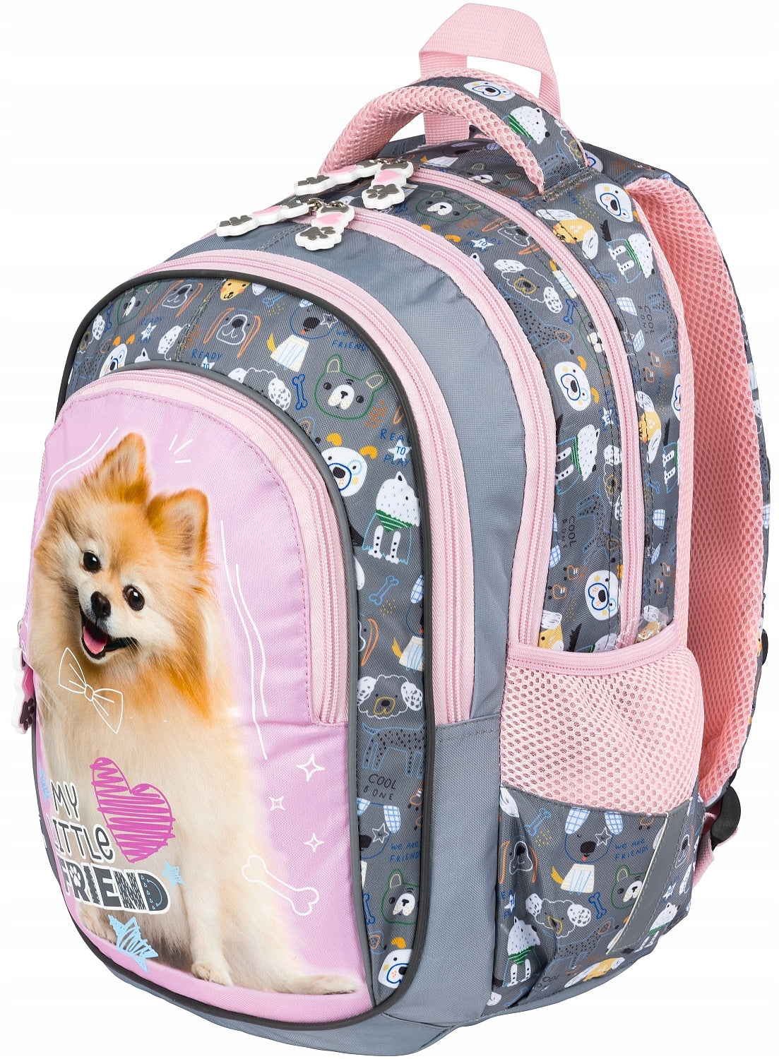 SCHOOL BACKPACK FOR GIRLS MULTI-CHAMBER DOG MY LITTLE FRIEND PUPPY Manufacturer code 688614