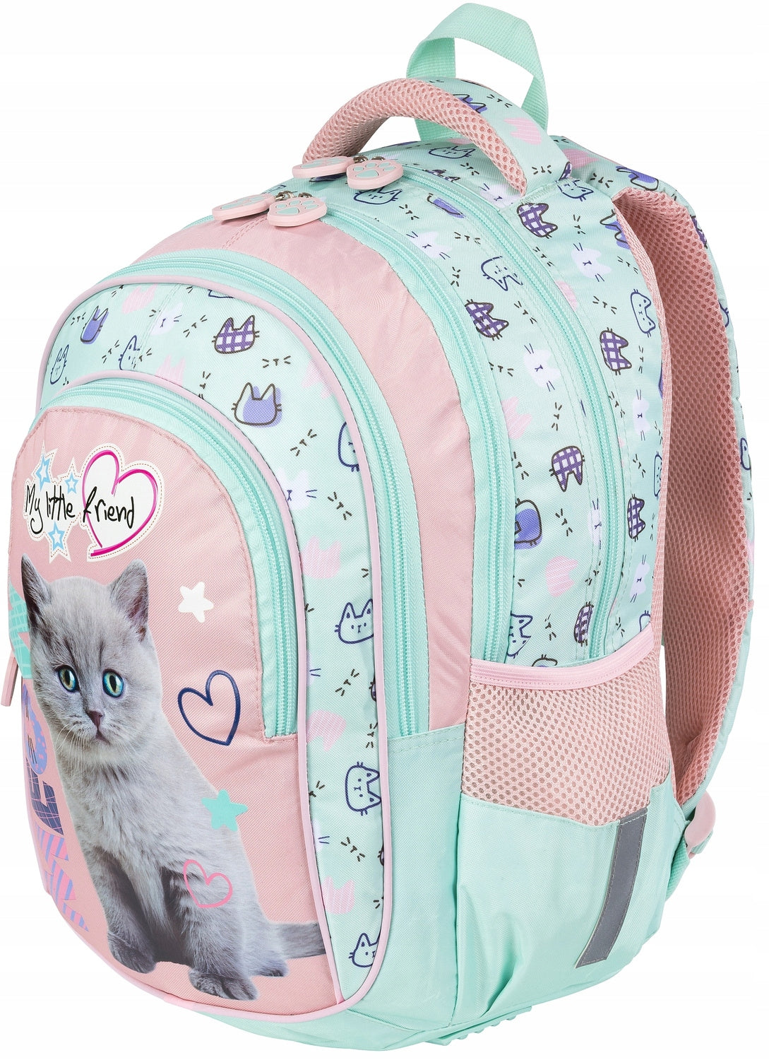 SCHOOL BACKPACK FOR GIRLS MY LITTLE FRIEND satchel with KITTY Manufacturer code 687068