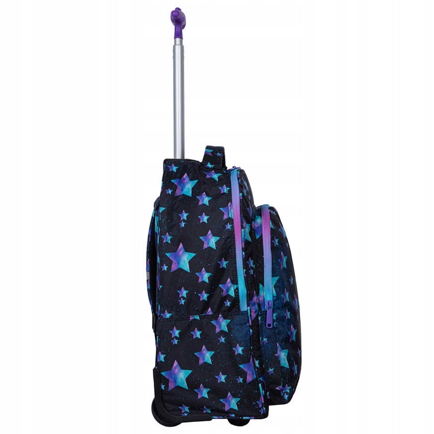 SCHOOL BACKPACK FOR GIRLS ON WHEELS STARS GALAXY Brand CoolPack