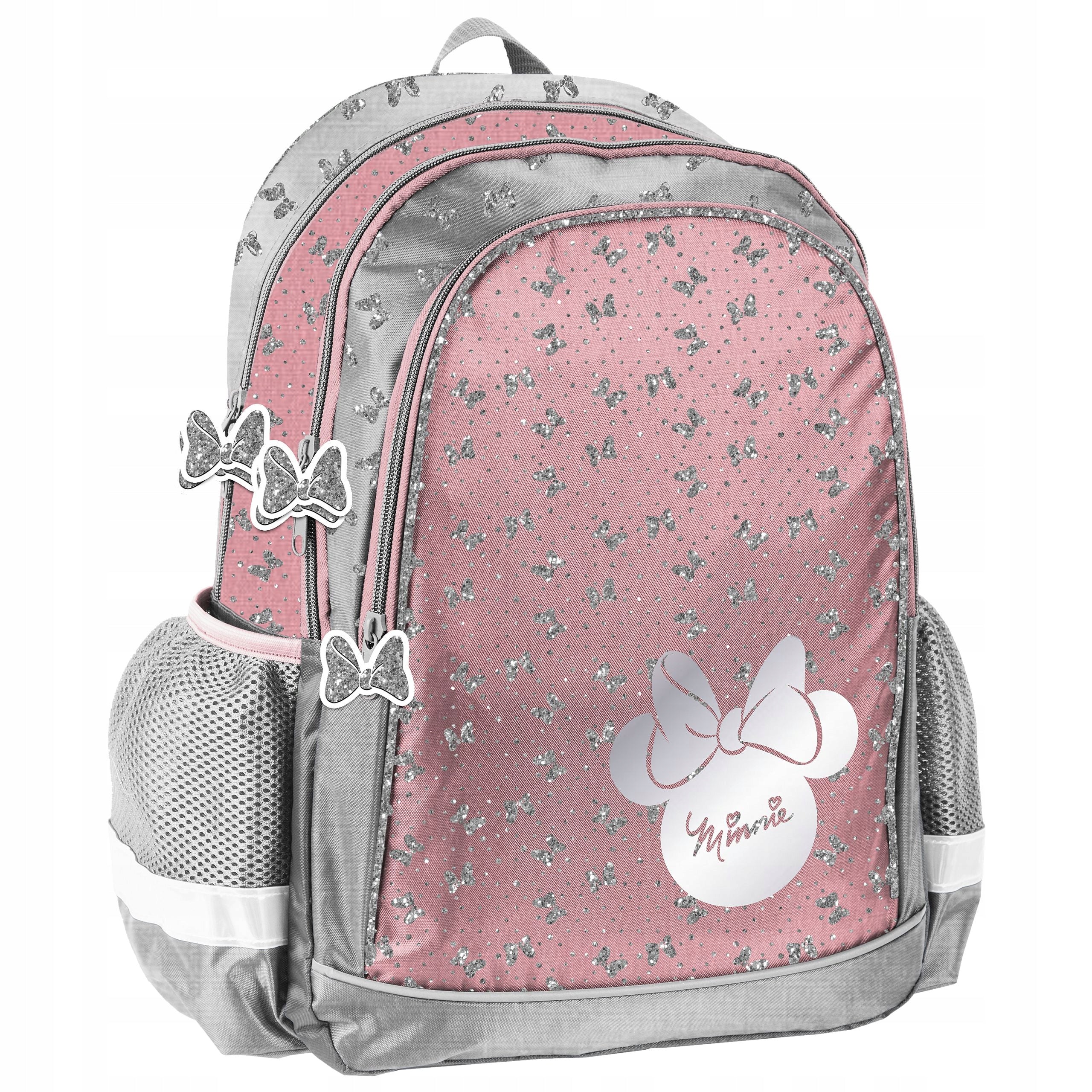 SCHOOL BACKPACK FOR GIRLS PINK 3 COMPARTMENT 18 LITERS MOUSE MINNIE Packaging status original