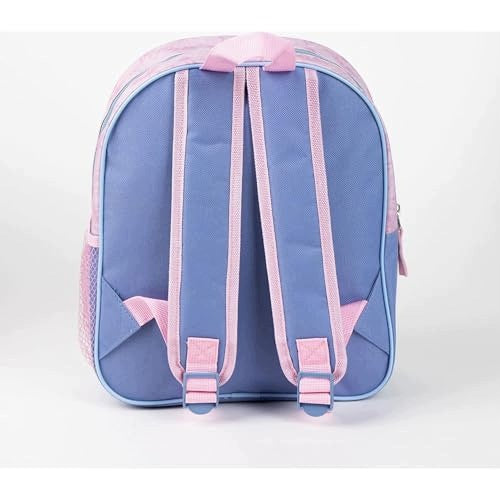 SCHOOL BACKPACK FOR GIRLS PINK POLYESTER PRINT STITCH 25X20X29 Color pink