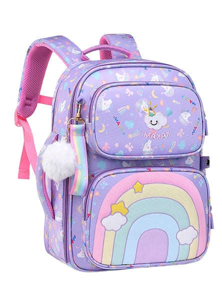 SCHOOL BACKPACK FOR GIRLS RAINBOW LIGHT SOLID pink EAN (GTIN) 4006374546690