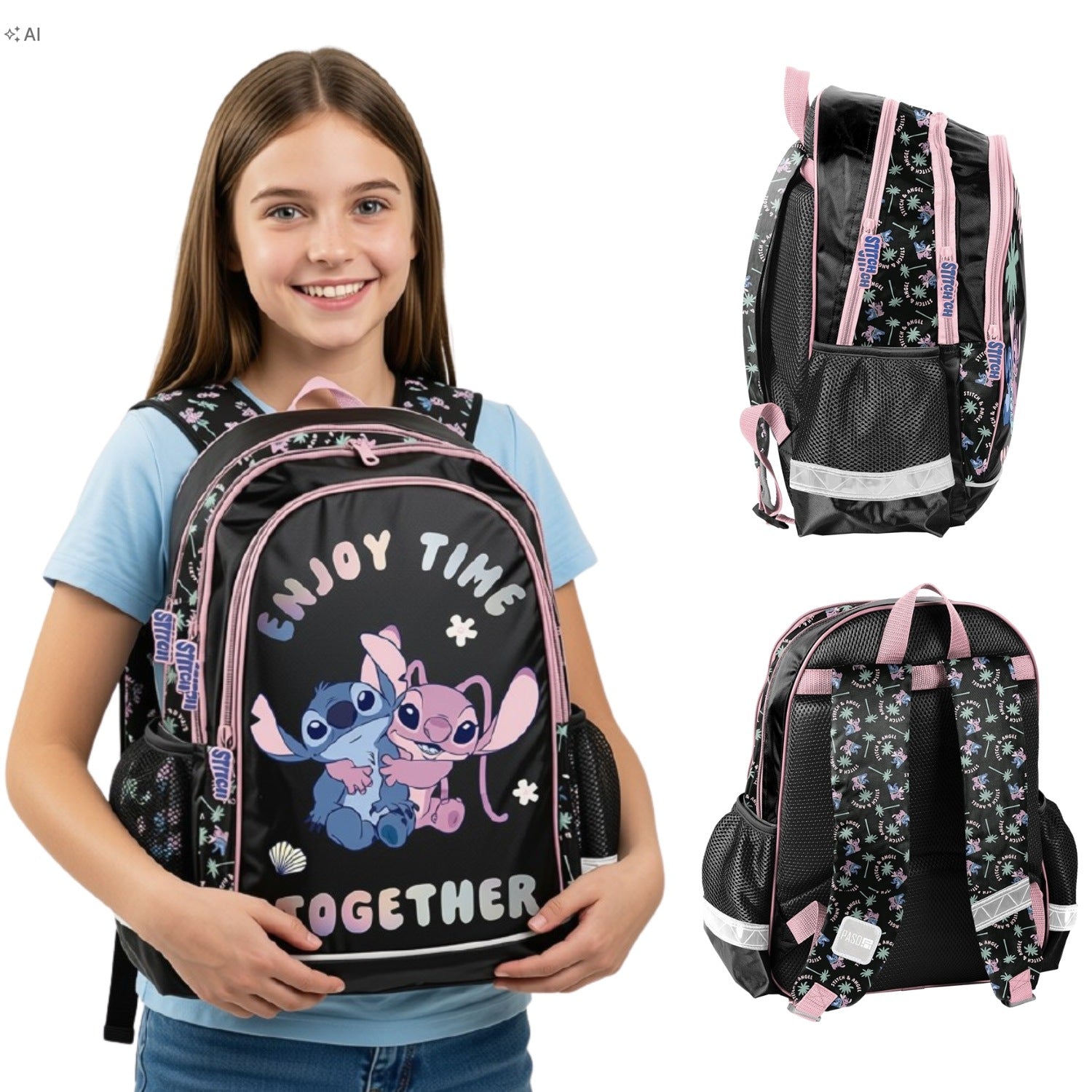 SCHOOL BACKPACK FOR GIRLS SATCHEL LILO AND STITCH DISNEY Manufacturer code DS25AA-081