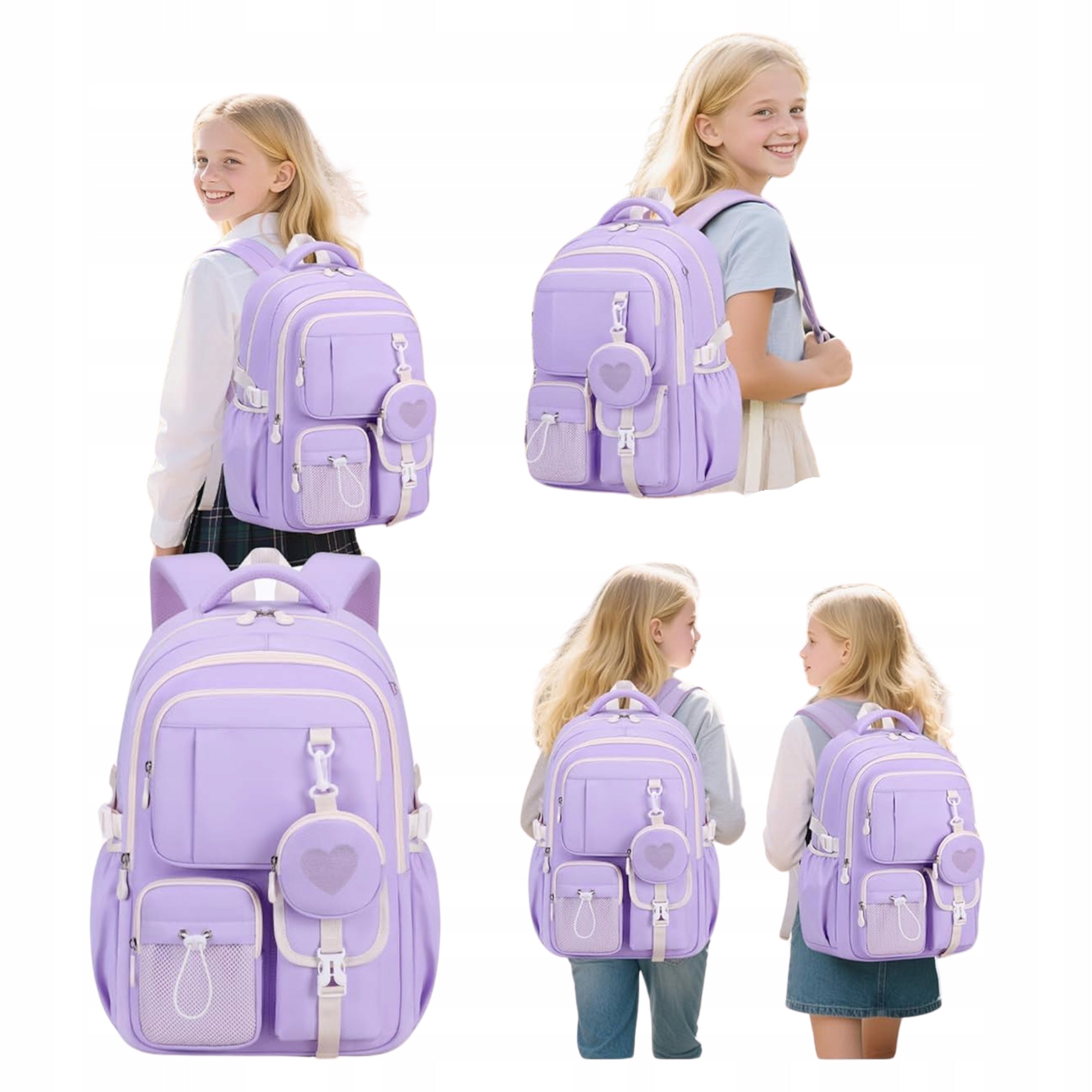 SCHOOL BACKPACK FOR GIRLS SATCHEL LUNCHBOX BREAKFAST PENCIL CASE SF Brand Bergens