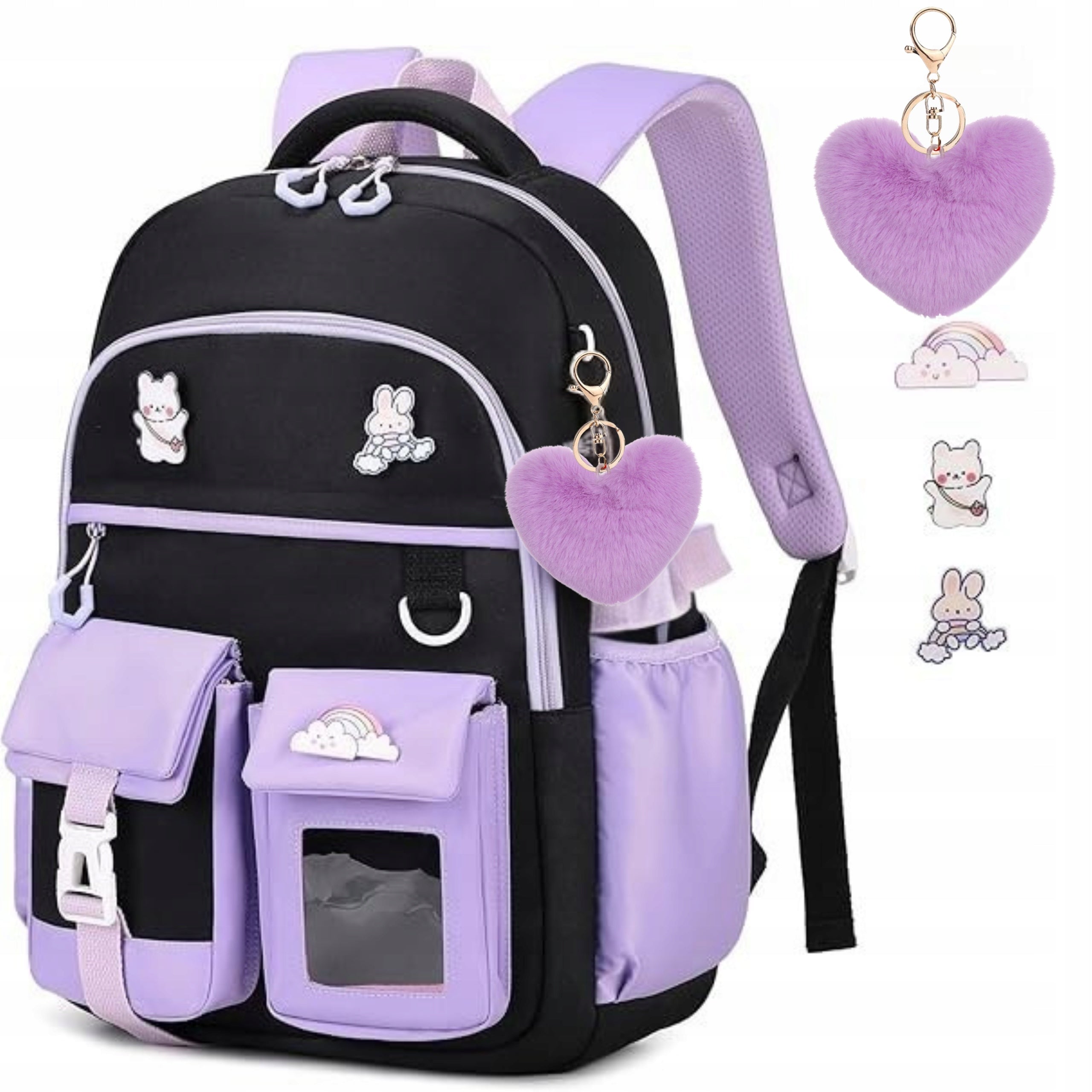 SCHOOL BACKPACK FOR GIRLS SATCHEL LUNCHBOX BREAKFAST SET OKC Manufacturer code PLECAK TORNISTER SZKOLNY BERGENS