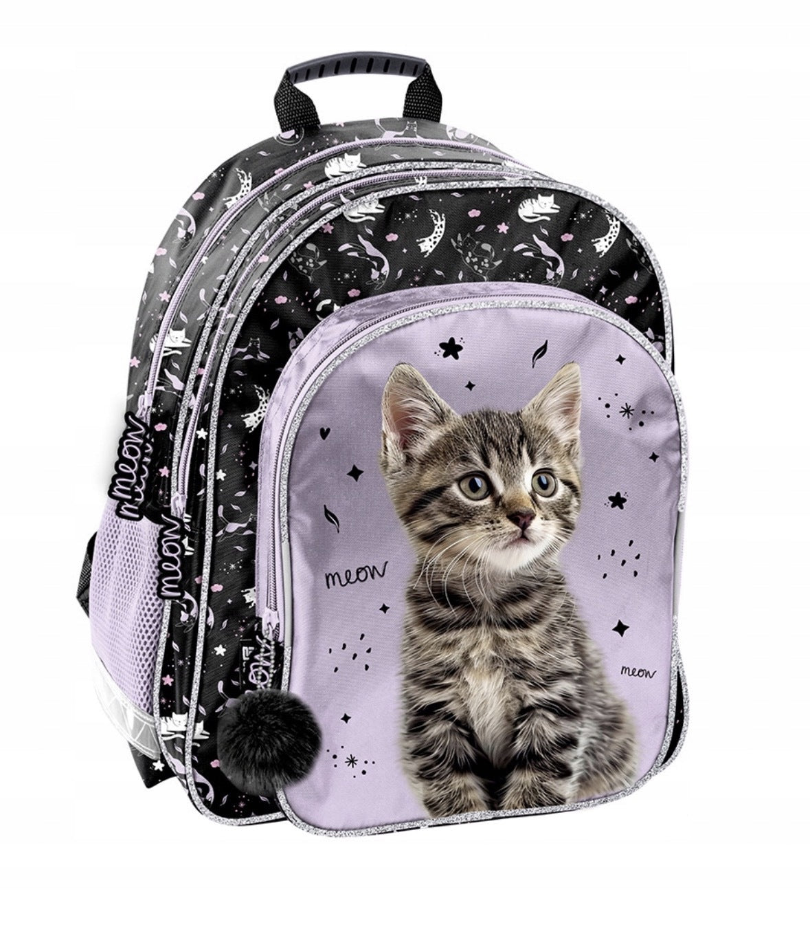 SCHOOL BACKPACK FOR GIRLS WITH CAT KITTEN SATCHEL CLASS 1-3 2 4 5