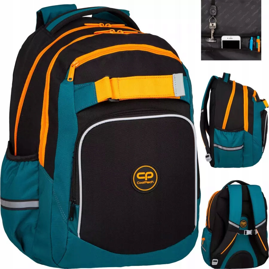 SCHOOL BACKPACK FOR LAPTOP LARGE ROOMY COOLPACK CP