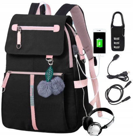 SCHOOL BACKPACK FOR SCHOOL YOUTH LUNCHBOX PENCIL CASE SATCHEL 7in1 Brand Bergens