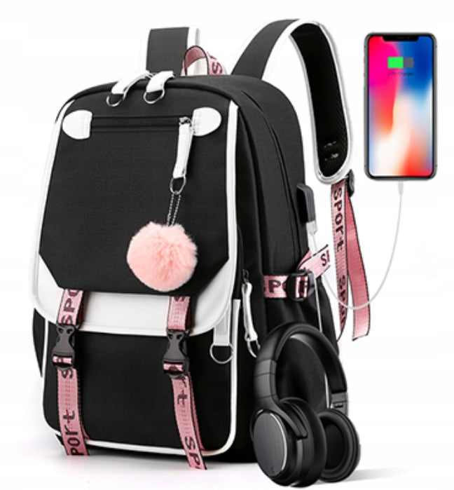 SCHOOL BACKPACK FOR SCHOOL YOUTH LUNCHBOX PENCIL CASE SATCHEL BiN 7in1 Manufacturer code PLECAK młodzieżowy lunchbox piórnik