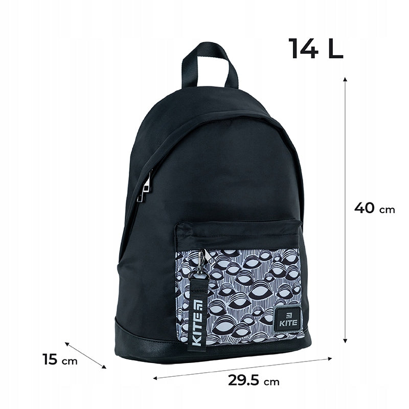 SCHOOL BACKPACK FOR TEENAGERS BLACK STYLISH Kite Brand Kite