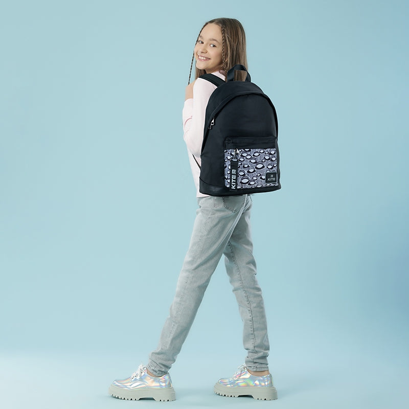 SCHOOL BACKPACK FOR TEENAGERS BLACK STYLISH Kite EAN (GTIN) 4063276123688