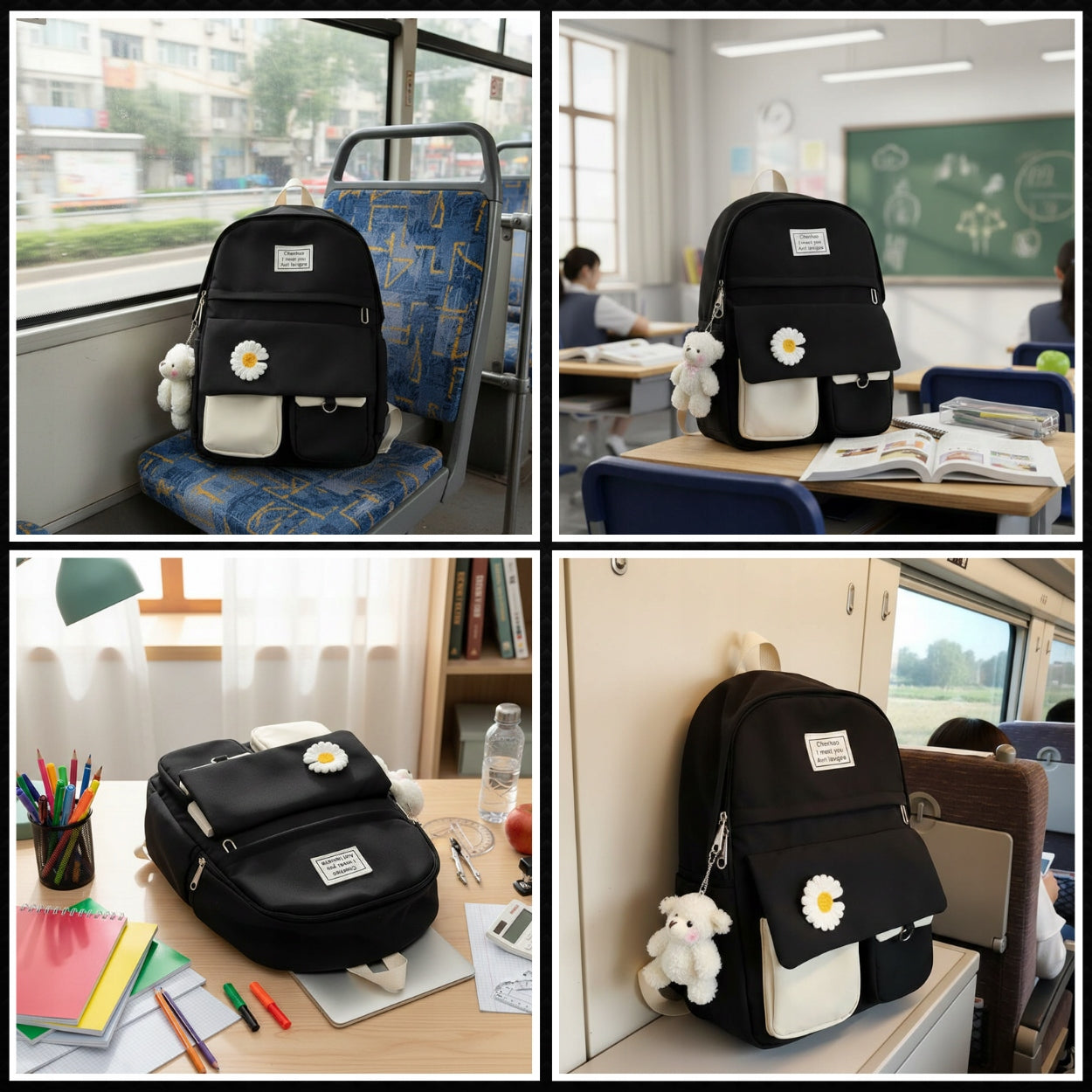 SCHOOL BACKPACK FOR TEENAGERS COLORS LARGE A4 FASHIONABLE YOUTH SATCHEL Manufacturer code PLECAK SZKOLNY TORNISTER plecaczek d1