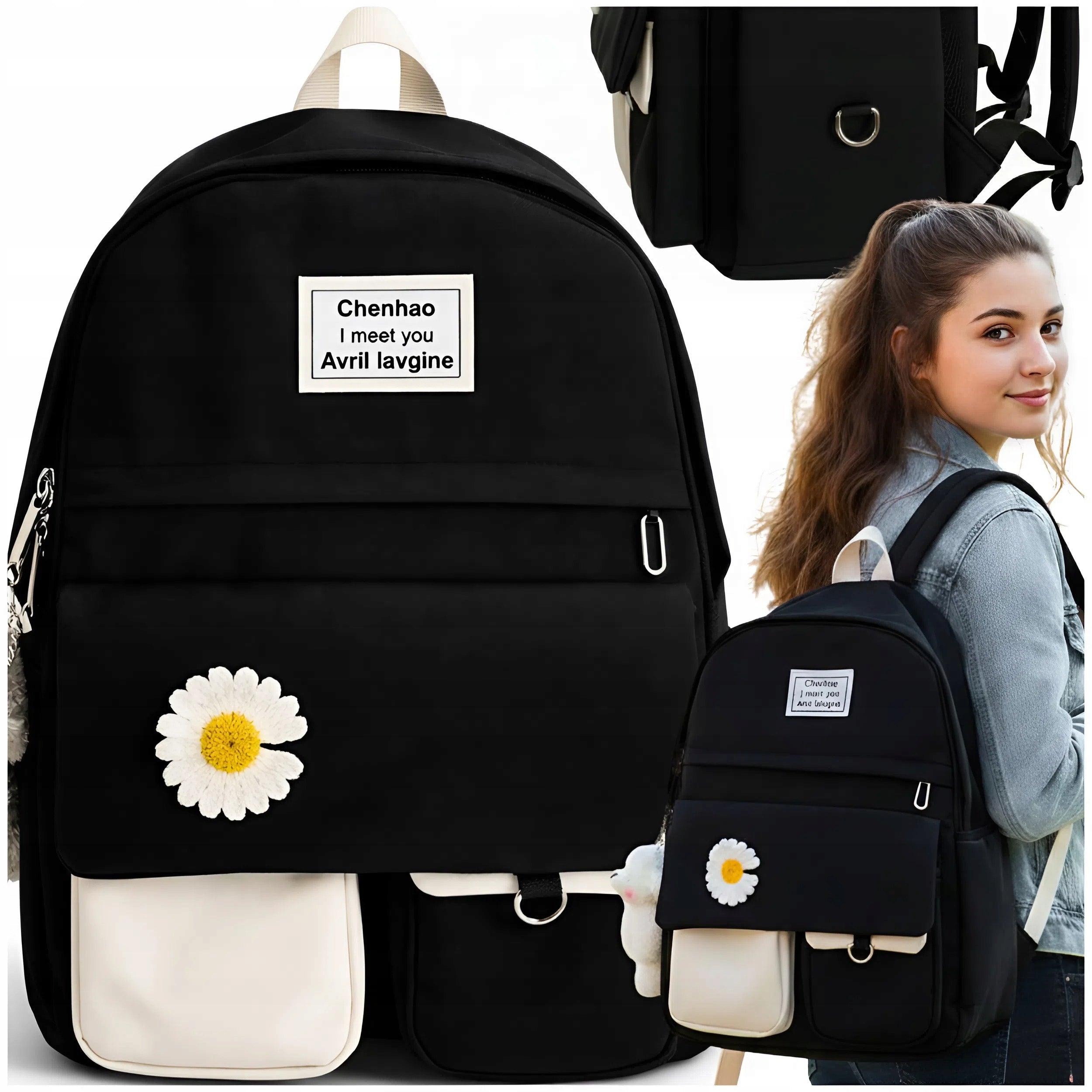 SCHOOL BACKPACK FOR TEENAGERS COLORS LARGE A4 FASHIONABLE YOUTH SATCHEL