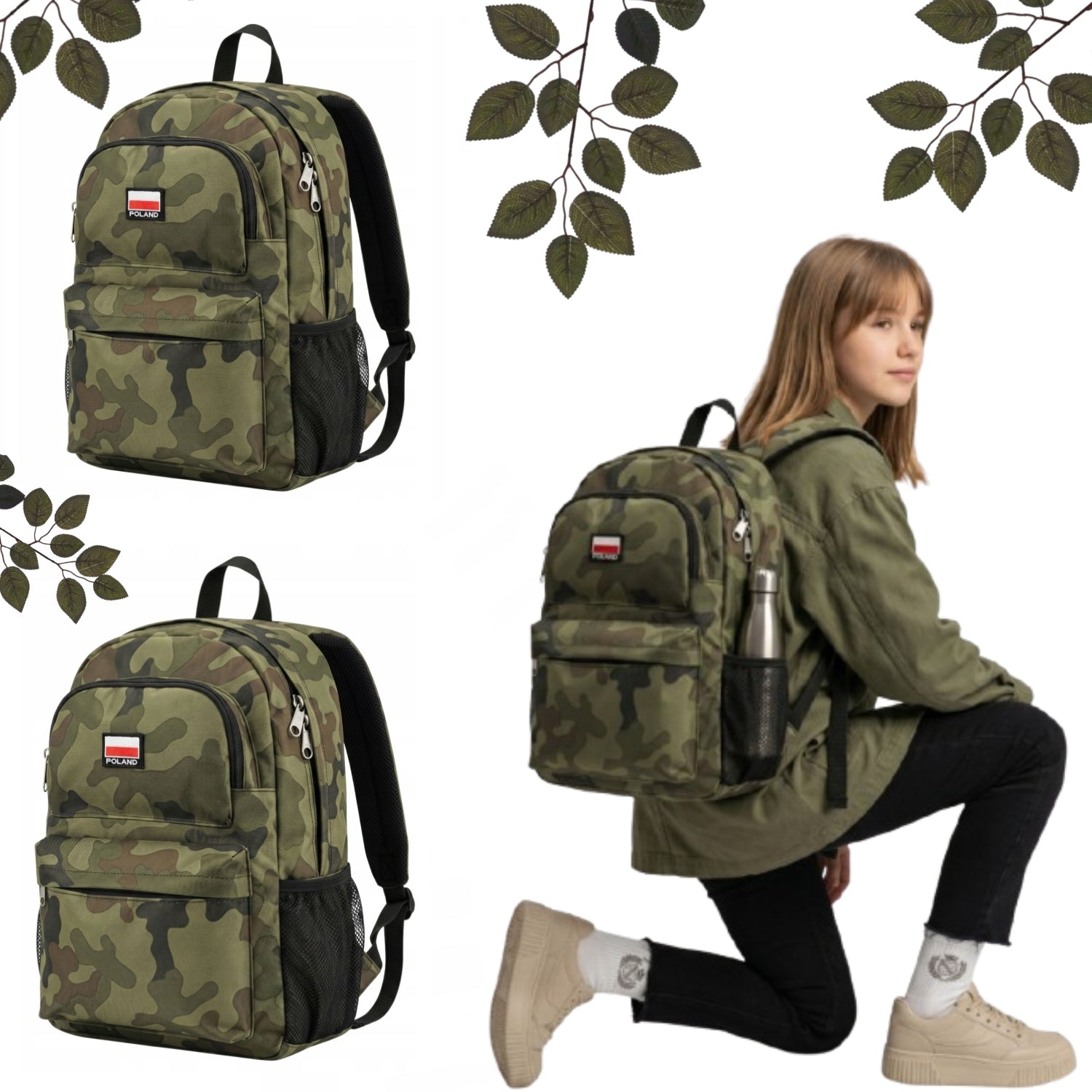 SCHOOL BACKPACK FOR YOUTH CONVEY OLD SKOOL CAMOUFLAGE CAMO DOMESTIC PRODUCT