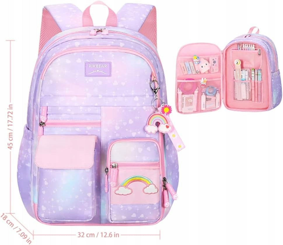 SCHOOL BACKPACK HANDBAG PENCIL CASE YOUTH SET ROOMY class 4-12 Packaging status original
