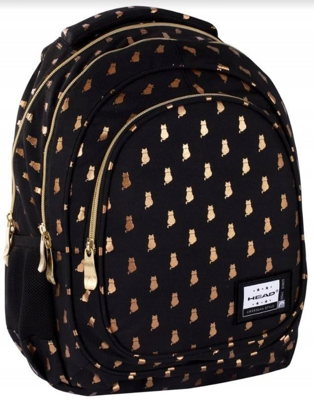 SCHOOL BACKPACK HEAD AB330 GOLDEN KITTY ASTRA