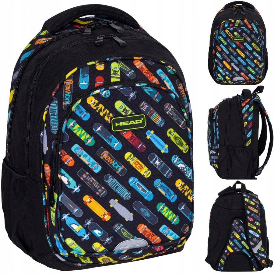 SCHOOL BACKPACK HEAD SKATEBOARDS, AB300 FOR BOY CLASS 4-8