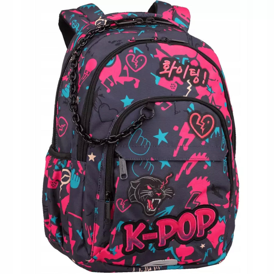 SCHOOL BACKPACK K-POP - BASIC PLUS - (16) - DARK