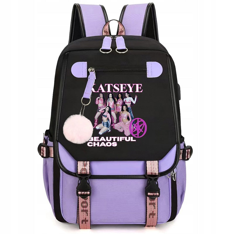 SCHOOL BACKPACK KATSEYE SATCHEL BAG PATTERNS STYLE Brand no brand