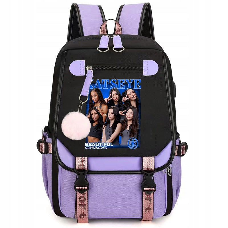 SCHOOL BACKPACK KATSEYE SATCHEL BAG PATTERNS STYLE Manufacturer code 36528