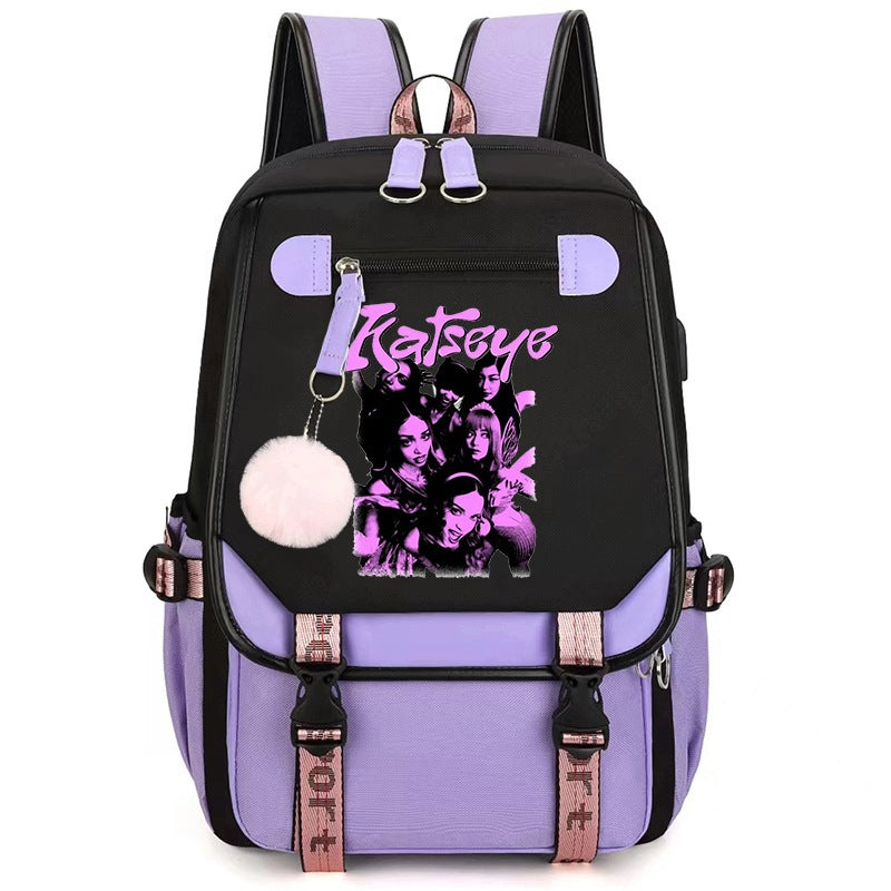 SCHOOL BACKPACK KATSEYE SATCHEL BAG PATTERNS STYLE
