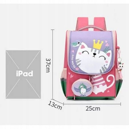 SCHOOL BACKPACK KITTEN BACKPACK PRESCHOOLER'S SATCHEL FOR FIRST CLASS Manufacturer code KOTEK RÓŻOWY