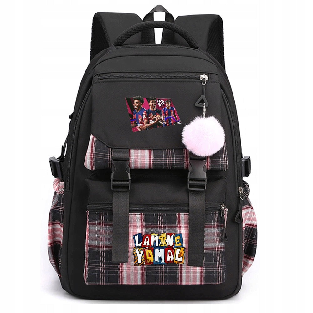 SCHOOL BACKPACK LAMINE YAMAL SATCHEL A4 COLORS PATTERNS STYLE WATERPROOF Packaging status original