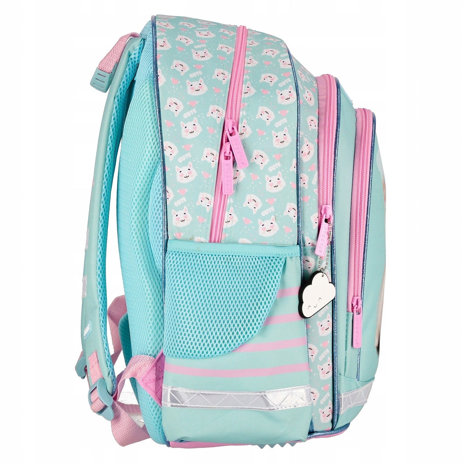 SCHOOL BACKPACK LARGE FOR SCHOOL WITH KITTEN PRINT FOR GIRLS Manufacturer code 550875