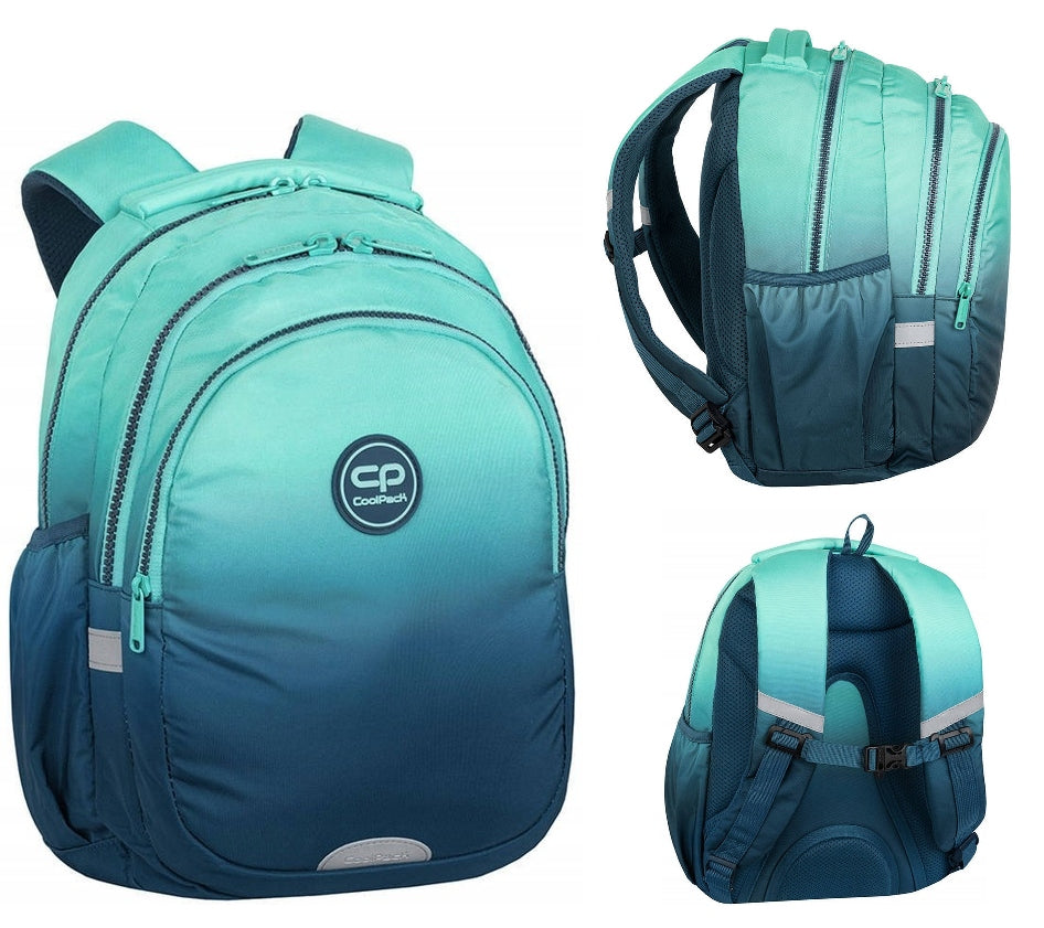 SCHOOL BACKPACK LIGHT CLASS 1-3 BLUE LAGOON COOLPACK GREEN 21L