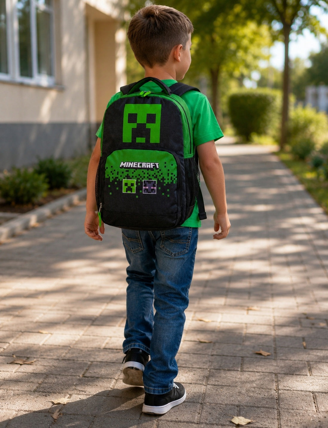 SCHOOL BACKPACK MINECRAFT BACKPACK FOR CHILDREN TO SCHOOL KINDERGARTEN GAMING Manufacturer code 505773_B
