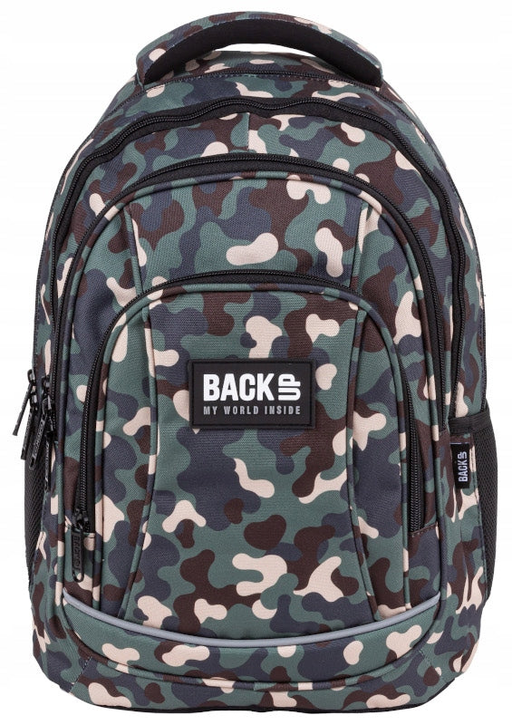 SCHOOL BACKPACK MULTI-CHAMBER BACKUP CAMO A97 ECOLOGY Packaging status original