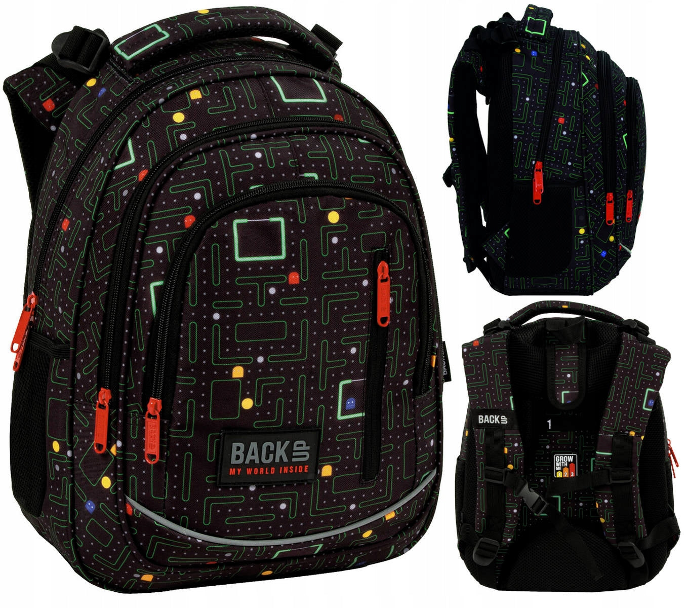 SCHOOL BACKPACK MULTI-CHAMBER BACKUP R102 GAMER ADJUSTABLE HARNESS FROM 1ST CLASS