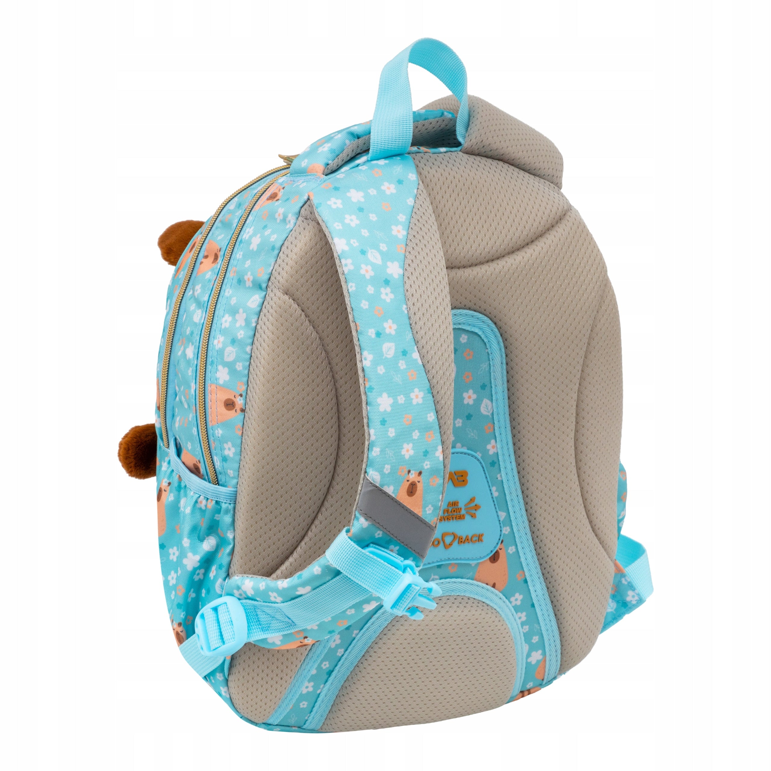 SCHOOL BACKPACK MULTI-CHAMBER FLUFFY CAPY PLUSH KAPIBARA Astra CLASS 1-3 Brand AstraBag