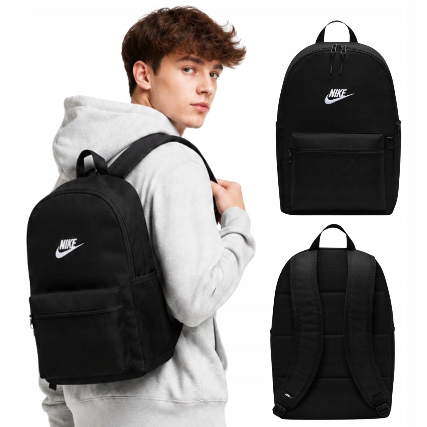 SCHOOL BACKPACK NIKE 23L FOR SPORTS SCHOOL FOR BOY GIRL BLACK