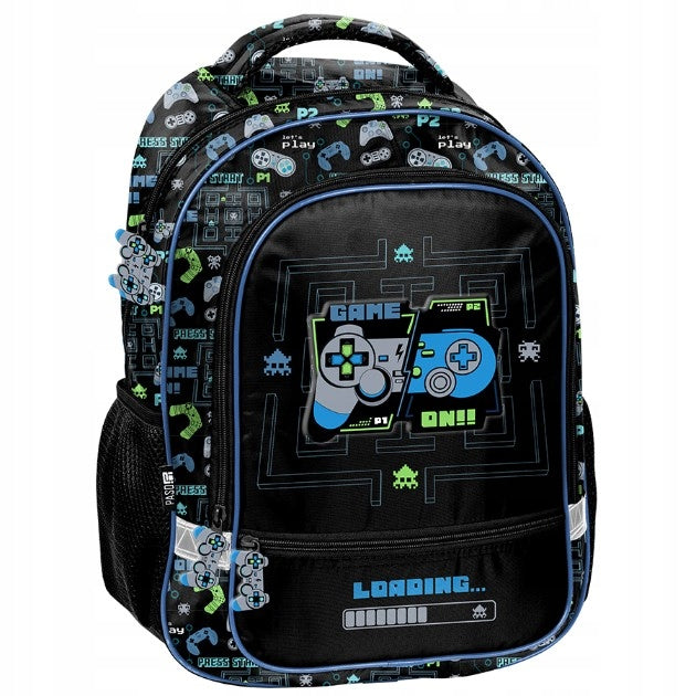 SCHOOL BACKPACK ON WHEELS FOR BOY PLAYER GAME PAD PIXELS Brand Paso