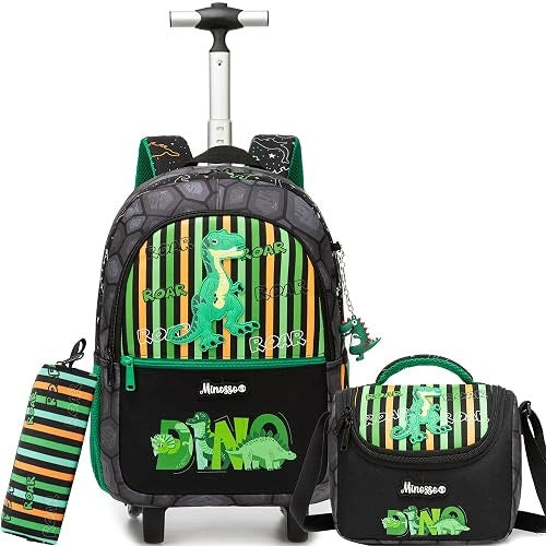 SCHOOL BACKPACK ON WHEELS FOR GIRLS SET OF 3 PARTS LUNCH BAG Brand no brand