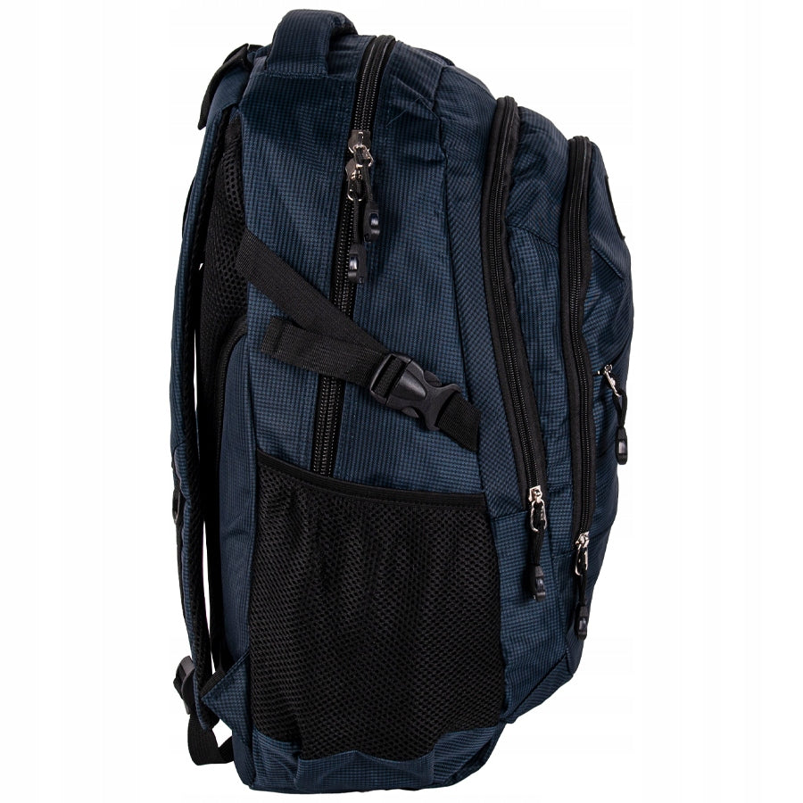 SCHOOL BACKPACK PASO LARGE WATERPROOF roomy NAVY BLUE Brand Paso