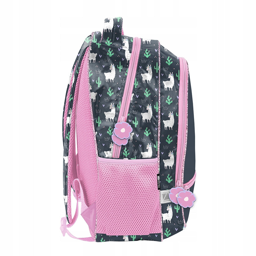 SCHOOL BACKPACK PASO LLAMA FOR GIRLS CLASS 1 2 3 NAVY BLUE FOR SCHOOL Brand Paso