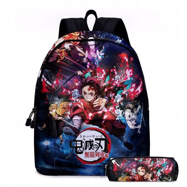 SCHOOL BACKPACK PENCIL CASE Demon Slayer VARIOUS DESIGNS high quality