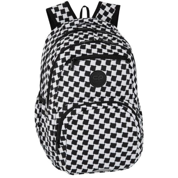 SCHOOL BACKPACK PEPITKA BLACK AND WHITE 2IN1 CHECKERED COOLPACK Packaging status original