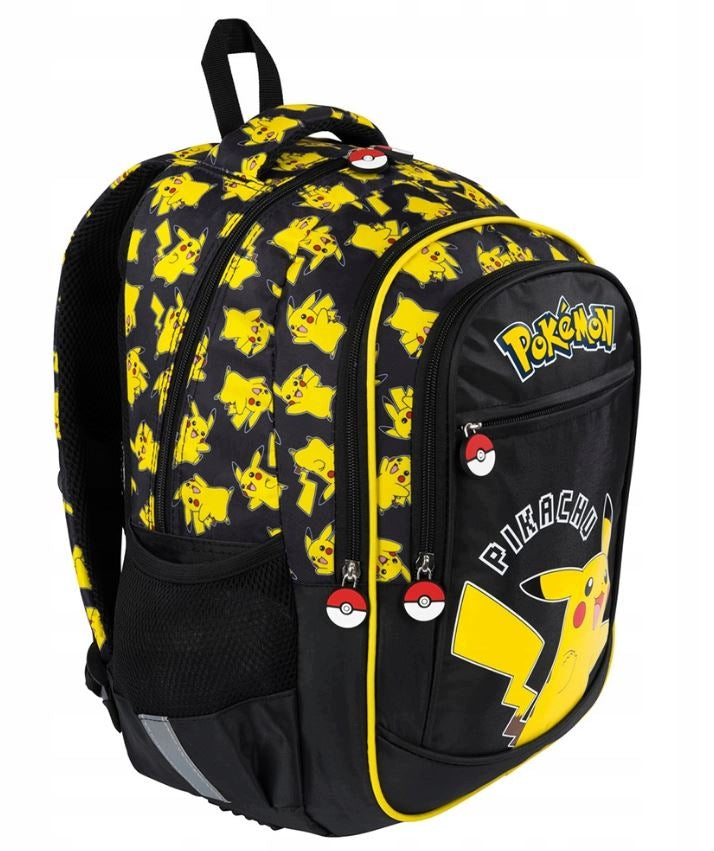 SCHOOL BACKPACK PIKACHU POKEMON MULTI-CHAMBER ROOMY FOR GRADES 1-3 22L Manufacturer code 5908118546548