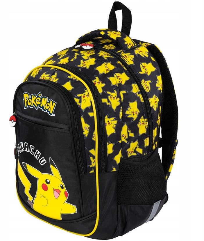 SCHOOL BACKPACK PIKACHU POKEMON MULTI-CHAMBER ROOMY FOR GRADES 1-3 22L Packaging status original