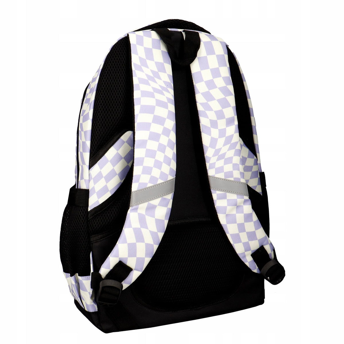 SCHOOL BACKPACK PLAID PURPLE BACKPACK WITH CHECKERBOARD ROOMY PASTEL Brand Chin&Chilla