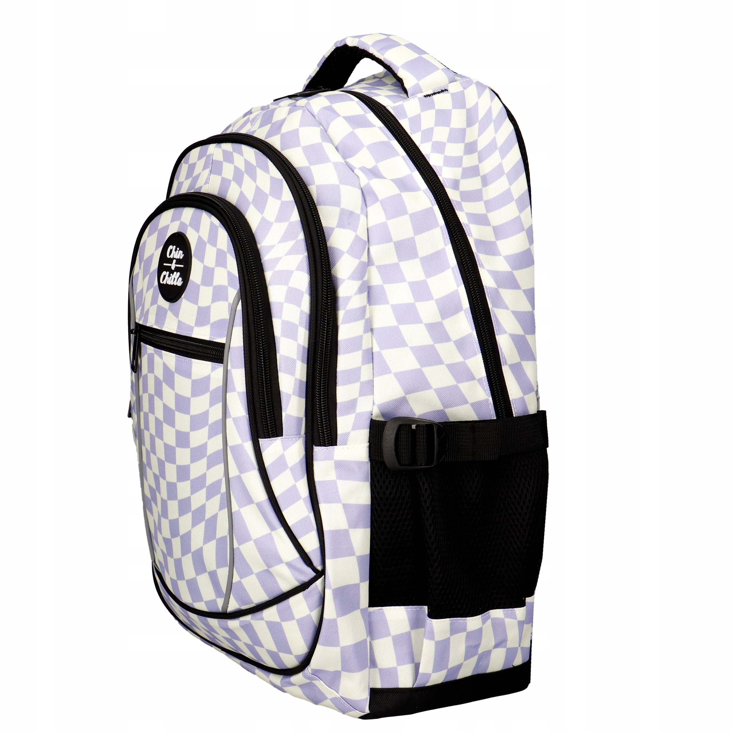 SCHOOL BACKPACK PLAID PURPLE BACKPACK WITH CHECKERBOARD ROOMY PASTEL Manufacturer code 0002-0142